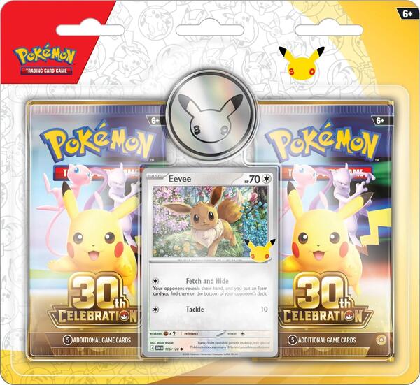30th Celebration 2-Pack Blister Eevee, фабрично запечатан продукт