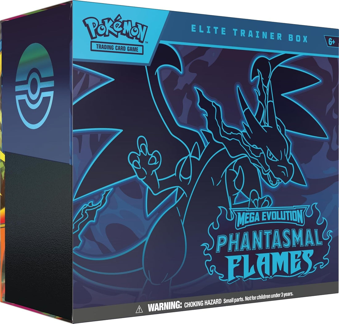 Pokemon TCG Phantasmal Flames Elite Trainer Box, английско издание, Mega Charizard X ex, фабрично запечатан продукт