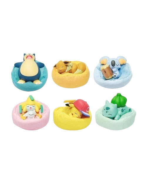 Pokemon Sleeping Figures Mystery Box, всички 6 фигурки от серията